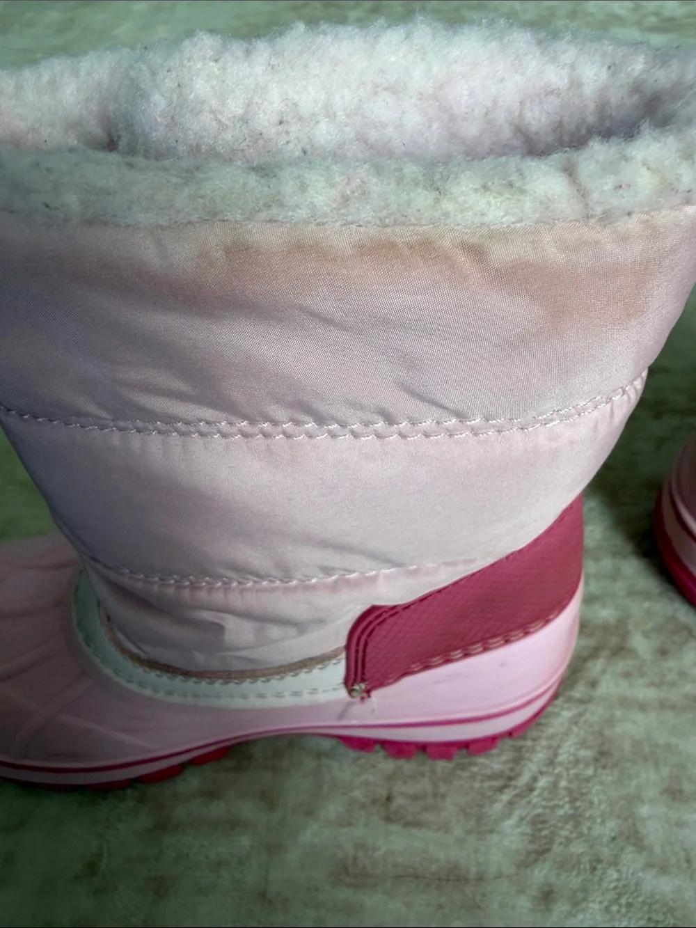 Lands' End Pink and Hot Pink Kids' Snow Boots